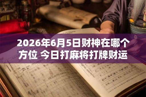 2026年6月5日财神在哪个方位 今日打麻将打牌财运方位！