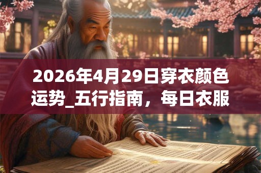 2026年4月29日穿衣颜色运势_五行指南,每日衣服颜色幸运色 2026年4月29日穿衣颜色运势_五行指南,每日衣服颜色幸运色