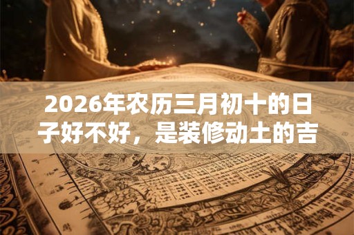 2026年农历三月初十的日子好不好,是装修动土的吉日吗? 2026年农历三月初十的日子好不好,是装修动土的吉日吗?
