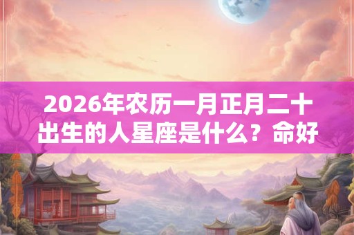 2026年农历一月正月二十出生的人星座是什么？命好吗？