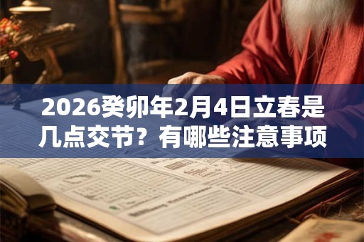 2026癸卯年2月4日立春是几点交节？有哪些注意事项