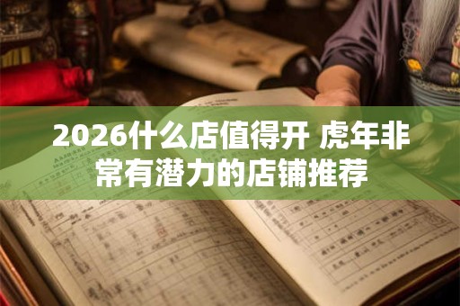 2026什么店值得开 虎年非常有潜力的店铺推荐 2026什么店值得开 虎年非常有潜力的店铺推荐