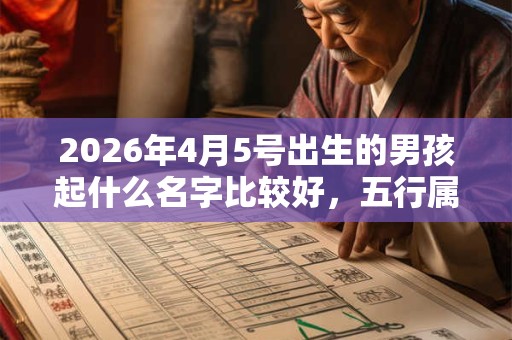 2026年4月5号出生的男孩起什么名字比较好,五行属什么 2026年4月5号出生的男孩起什么名字比较好,五行属什么