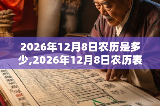2026年12月8日农历是多少,2026年12月8日农历表