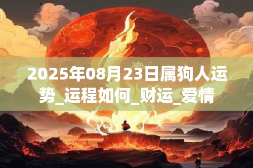 2025年08月23日属狗人运势_运程如何_财运_爱情