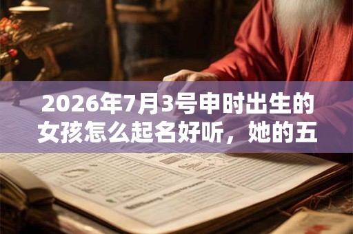 2026年7月3号申时出生的女孩怎么起名好听,她的五行是什么? 2026年7月3号申时出生的女孩怎么起名好听,她的五行是什么?
