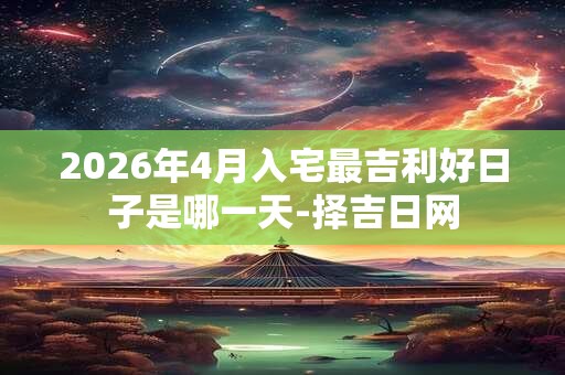 2026年4月入宅最吉利好日子是哪一天-择吉日网