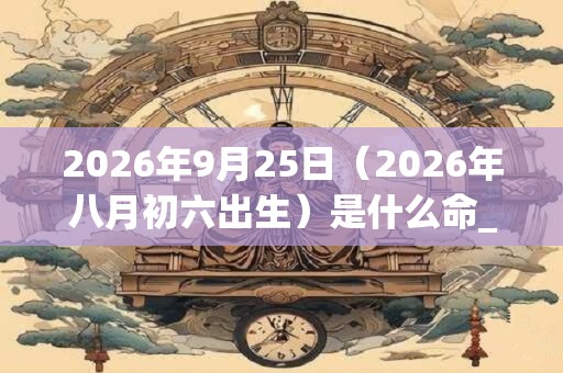 2026年9月25日(2026年八月初六出生)是什么命_命运如何 2026年9月25日(2026年八月初六出生)是什么命_命运如何