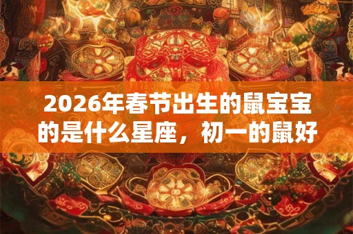 2026年春节出生的鼠宝宝的是什么星座,初一的鼠好不好? 2026年春节出生的鼠宝宝的是什么星座,初一的鼠好不好?