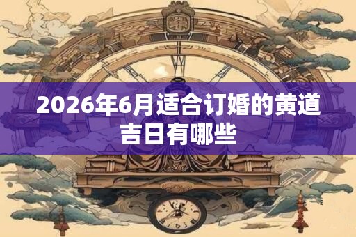 2026年6月适合订婚的黄道吉日有哪些