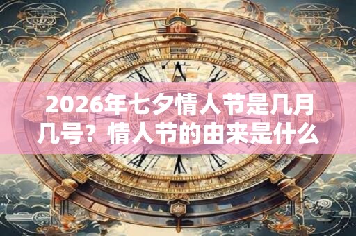 2026年七夕情人节是几月几号？情人节的由来是什么？