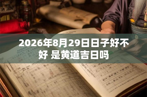 2026年8月29日日子好不好 是黄道吉日吗 2026年8月29日日子好不好 是黄道吉日吗
