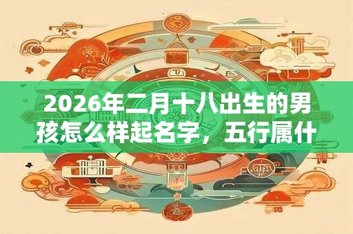 2026年二月十八出生的男孩怎么样起名字，五行属什么