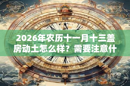 2026年农历十一月十三盖房动土怎么样？需要注意什么事情？