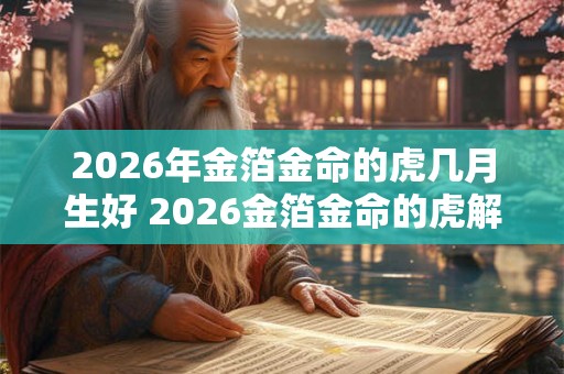2026年金箔金命的虎几月生好 2026金箔金命的虎解析 2026年金箔金命的虎几月生好 2026金箔金命的虎解析