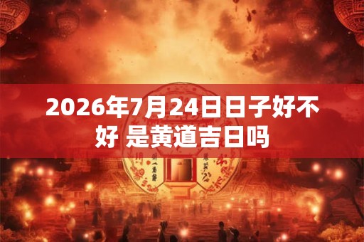 2026年7月24日日子好不好 是黄道吉日吗