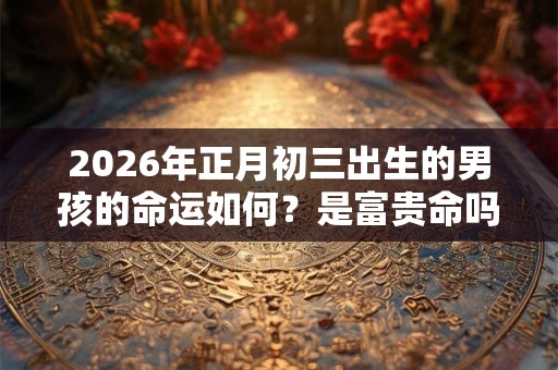 2026年正月初三出生的男孩的命运如何？是富贵命吗？