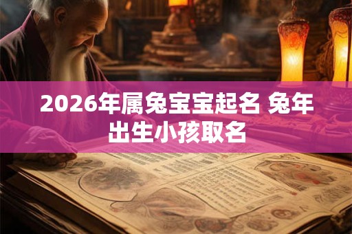2026年属兔宝宝起名 兔年出生小孩取名