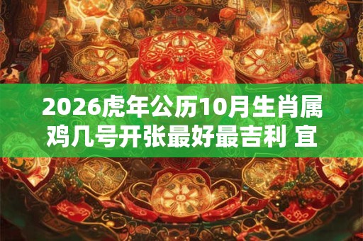 2026虎年公历10月生肖属鸡几号开张最好最吉利 宜开张良机