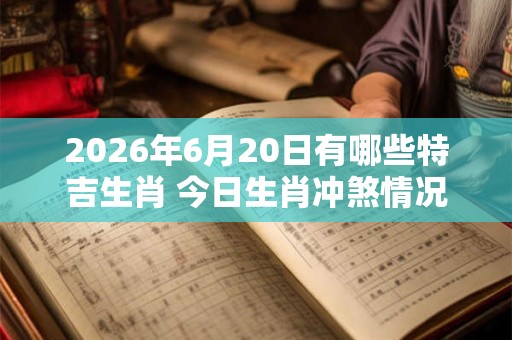 2026年6月20日有哪些特吉生肖 今日生肖冲煞情况