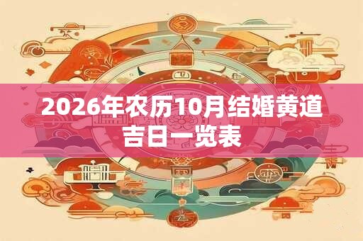 2026年农历10月结婚黄道吉日一览表
