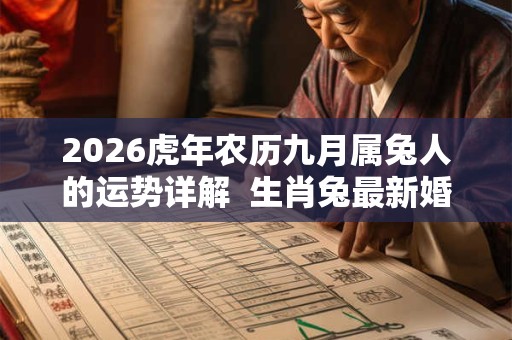 2026虎年农历九月属兔人的运势详解  生肖兔最新婚姻运程