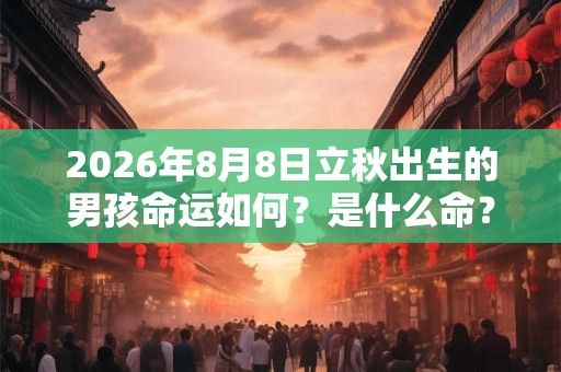 2026年8月8日立秋出生的男孩命运如何？是什么命？