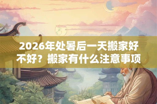 2026年处暑后一天搬家好不好?搬家有什么注意事项? 2026年处暑后一天搬家好不好?搬家有什么注意事项?