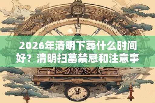 2026年清明下葬什么时间好？清明扫墓禁忌和注意事项