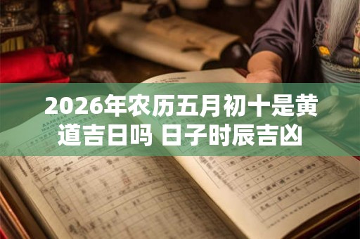 2026年农历五月初十是黄道吉日吗 日子时辰吉凶