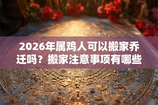 2026年属鸡人可以搬家乔迁吗?搬家注意事项有哪些? 2026年属鸡人可以搬家乔迁吗?搬家注意事项有哪些?