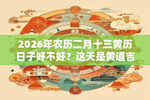 2026年农历二月十三黄历日子好不好？这天是黄道吉日吗？