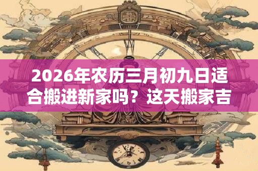 2026年农历三月初九日适合搬进新家吗？这天搬家吉利吗？
