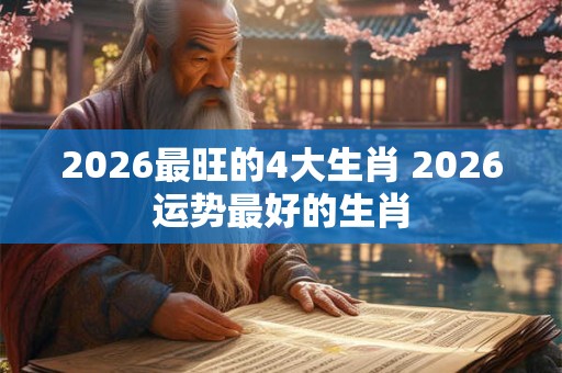 2026最旺的4大生肖 2026运势最好的生肖 2026最旺的4大生肖 2026运势最好的生肖