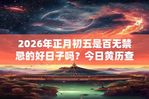 2026年正月初五是百无禁忌的好日子吗?今日黄历查询 2026年正月初五是百无禁忌的好日子吗?今日黄历查询