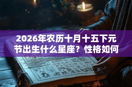 2026年农历十月十五下元节出生什么星座？性格如何？