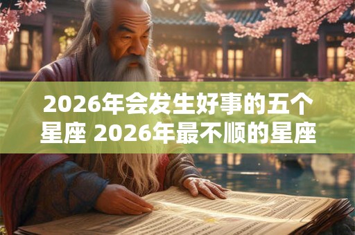 2026年会发生好事的五个星座 2026年最不顺的星座 2026年会发生好事的五个星座 2026年最不顺的星座