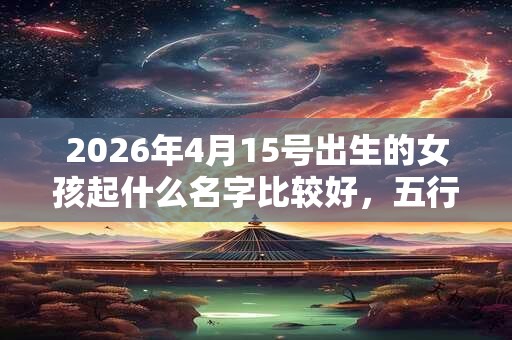 2026年4月15号出生的女孩起什么名字比较好，五行属什么