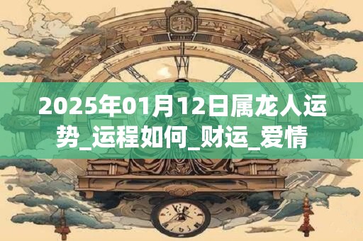 2025年01月12日属龙人运势_运程如何_财运_爱情