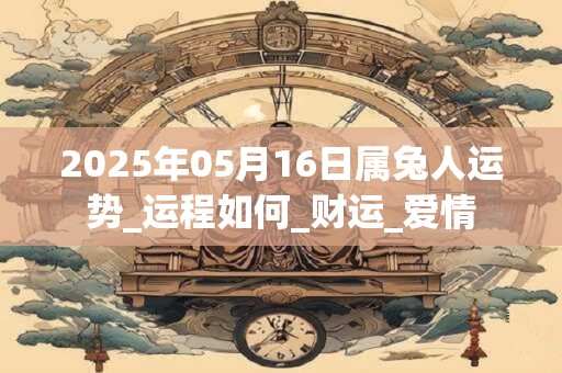 2025年05月16日属兔人运势_运程如何_财运_爱情