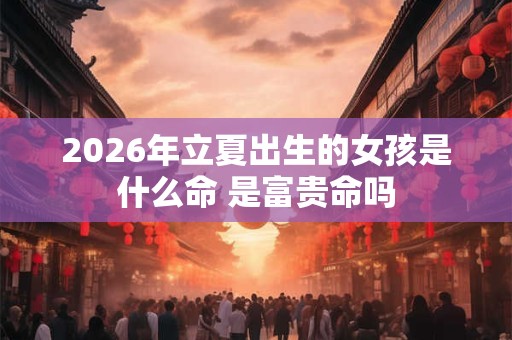 2026年立夏出生的女孩是什么命 是富贵命吗