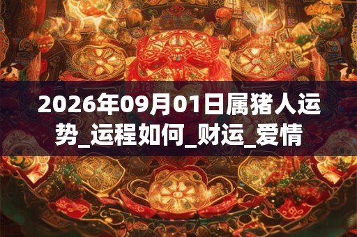 2026年09月01日属猪人运势_运程如何_财运_爱情