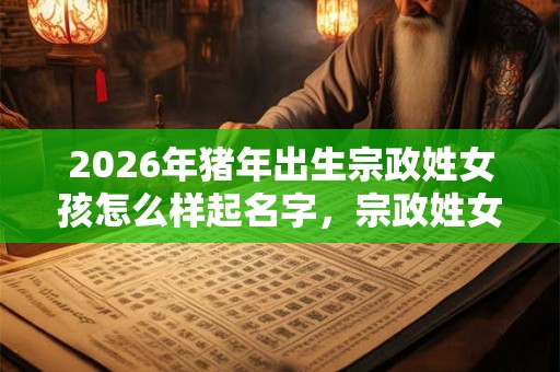 2026年猪年出生宗政姓女孩怎么样起名字，宗政姓女孩好名推荐