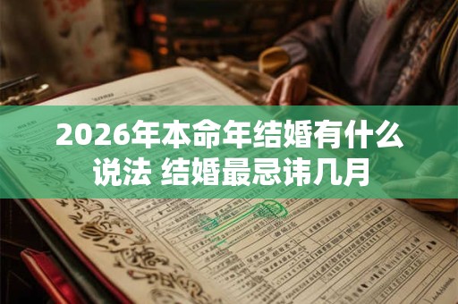 2026年本命年结婚有什么说法 结婚最忌讳几月