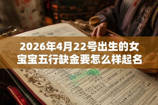 2026年4月22号出生的女宝宝五行缺金要怎么样起名字？