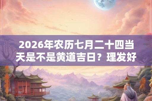 2026年农历七月二十四当天是不是黄道吉日?理发好不好? 2026年农历七月二十四当天是不是黄道吉日?理发好不好?