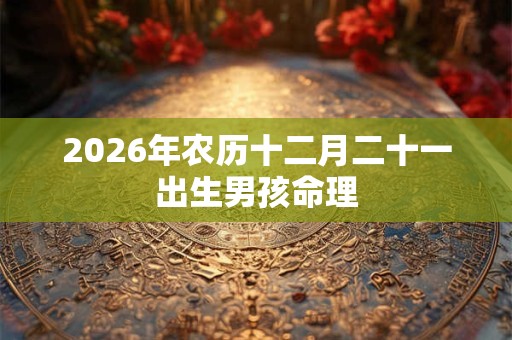 2026年农历十二月二十一出生男孩命理