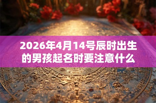 2026年4月14号辰时出生的男孩起名时要注意什么 2026年4月14号辰时出生的男孩起名时要注意什么