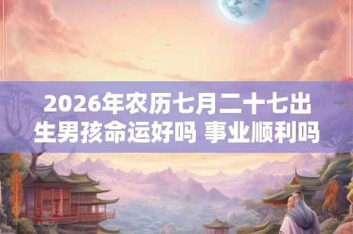 2026年农历七月二十七出生男孩命运好吗 事业顺利吗 2026年农历七月二十七出生男孩命运好吗 事业顺利吗