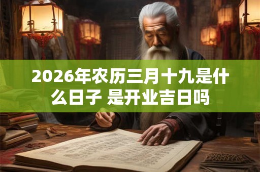 2026年农历三月十九是什么日子 是开业吉日吗 2026年农历三月十九是什么日子 是开业吉日吗